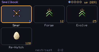 Spar and Forge training spells